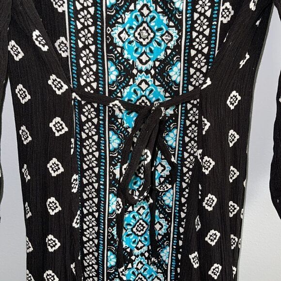 Justice Girl’s Beaded Embroidered Geometric Print Tassel Peasant Dress Size 14 - Picture 8 of 15